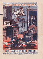 "The Coming of the Serpent" by Edwy Searles Brooks, Nelson Lee Library Old Series 170  Amalgamated Press 1918